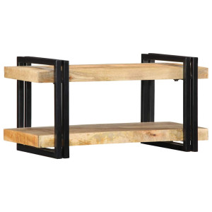 vidaXL Wandschap 70x33x35 cm massief ruw mangohout