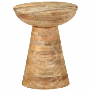 vidaXL Bijzettafel Ø37x45 cm massief mangohout