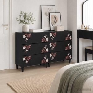 vidaXL Opslagkasten 2 st 120 x 33 x 75 cm Massief Mango Hout