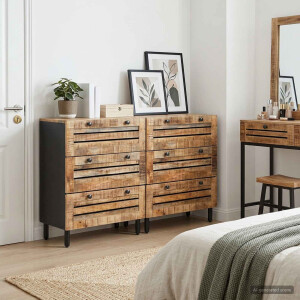 vidaXL Opslagkasten 2 st 120 x 33 x 75 cm Massief Mango Hout