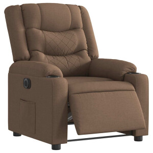 vidaXL Fauteuil verstelbaar elektrisch stof bruin