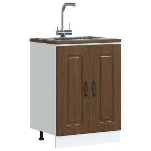 vidaXL Spoelbakonderkast Kalmar 60x46x81,5 cm hout bruin eikenkleurig