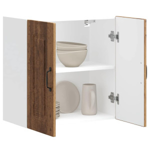 vidaXL Keukenwandkast Kalmar bewerkt hout oud houtkleurig