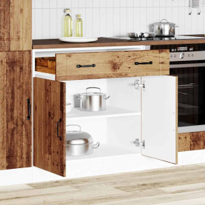 vidaXL Onderkast Lucca bewerkt hout oud houtkleurig