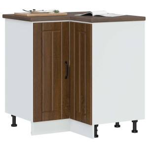 vidaXL Keuken hoekonderkast Lucca bewerkt hout bruin eikenkleur