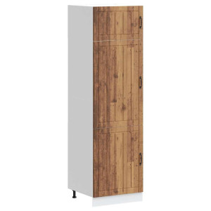 vidaXL Keukenkast Lucca bewerkt hout oud houtkleurig