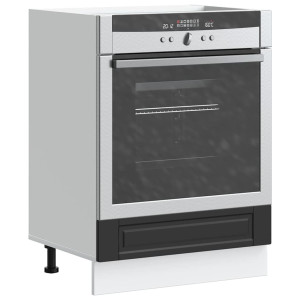 vidaXL Ovenkast "Porto" bewerkt hout zwart