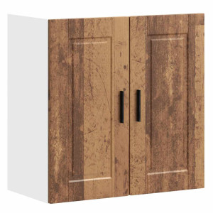 vidaXL Keukenwandkast Porto bewerkt hout oud houtkleurig