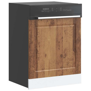 vidaXL Vaatwaspaneel Porto 60x1,5x57 cm bewerkt hout oud houtkleurig