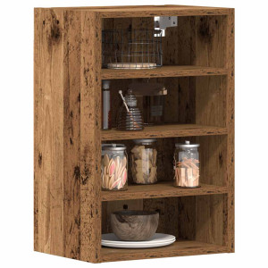 vidaXL Bovenkast Riga 40x29,5x60 cm bewerkt hout oud houtkleurig