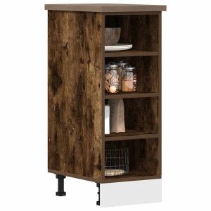 vidaXL Onderkast Riga 30x44,5x81,5 cm bewerkt hout gerookt eikenkleurig