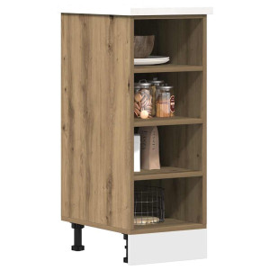 vidaXL Onderkast Riga 30x44,5x81,5 cm bewerkt hout artisanaal eikenkleur