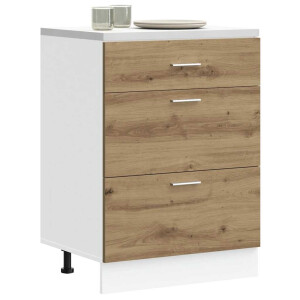 vidaXL Onderkast bewerkt hout artisanaal eikenkleur