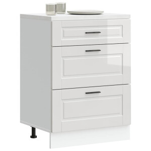 vidaXL Onderkast "Porto" Hoogglans Wit Bewerkt Hout