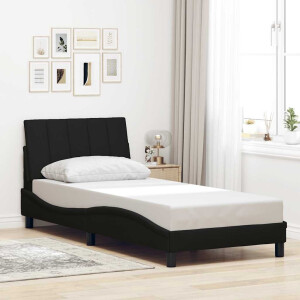 vidaXL Bedframe zonder matras "Hanko" 80x200 cm stof zwart