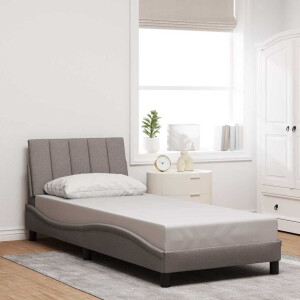 vidaXL Bedframe zonder matras "Hanko" 90x200 cm stof taupe