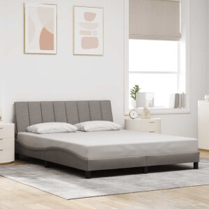 vidaXL Bedframe zonder matras "Hanko" stof taupe 160x200 cm