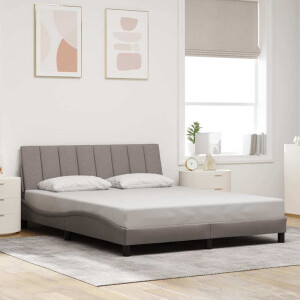 vidaXL Bedframe zonder matras "Hanko" stof taupe 160x200 cm