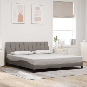 vidaXL Bedframe zonder matras "Hanko" stof taupe 180x200 cm