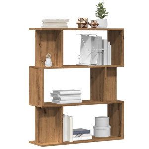vidaXL Boekenkast 80x24x96 cm bewerkt hout artisanaal eikenkleur