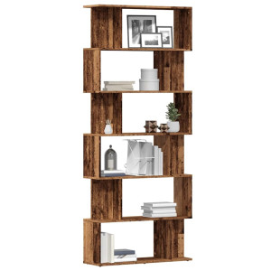 vidaXL Boekenkast 80x24x192 cm bewerkt hout oud houtkleurig