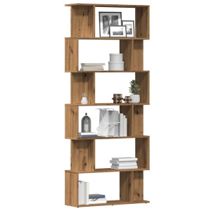 vidaXL Boekenkast 80x24x192 cm bewerkt hout artisanaal eikenkleur