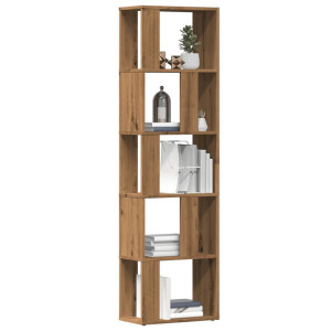 vidaXL Boekenkast 45x24x159 cm bewerkt hout artisanaal eikenkleur