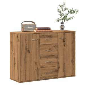 vidaXL Dressoir 88x30x64 cm bewerkt hout artisanaal eikenkleur
