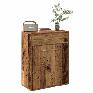 vidaXL Dressoir 60x30x75 cm bewerkt hout oud houtkleurig
