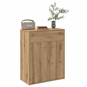vidaXL Dressoir 60x30x75 cm bewerkt hout artisanaal eikenkleurig