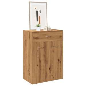 vidaXL Schoenenkast 60x35x84 cm bewerkt hout artisanaal eikenkleur