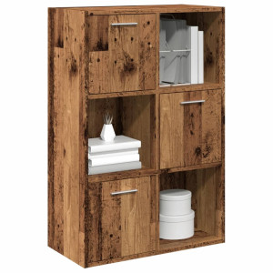vidaXL Boekenkast 60,5x30x90 cm bewerkt hout oud houtkleurig