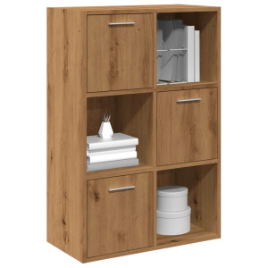 vidaXL Boekenrek 60,5x30x90 cm bewerkt hout artisanaal eikenkleurig