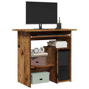 vidaXL Bureau 80x45x74 cm bewerkt hout oud houtkleurig