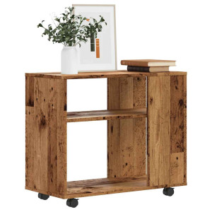 vidaXL Bijzettafel 70x35x55 cm bewerkt hout oud houtkleurig