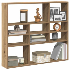 vidaXL Wandschap 90x16x78 cm bewerkt hout artisanaal eikenkleurig