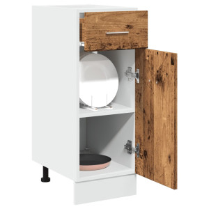 vidaXL Onderkast met lade 30x46x81,5 cm bewerkt hout oud houtkleurig