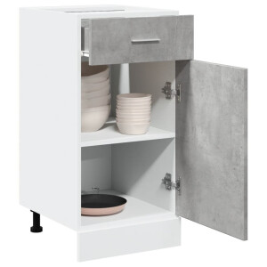 vidaXL Onderkast met lade Lyon 40x46x81,5 cm bewerkt hout betongrijs