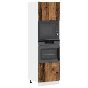 vidaXL Magnetronkast Lyon 60x57x207 cm bewerkt hout oud houtkleurig