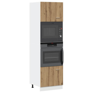 vidaXL Magnetronkast Lyon 60x57x207 cm bewerkt hout ambachtelijk eiken