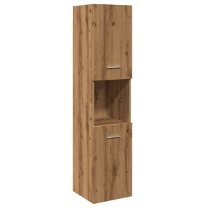 vidaXL Badkamerwandkast 30x30x130cm bewerkt hout artisanaal eikenkleur