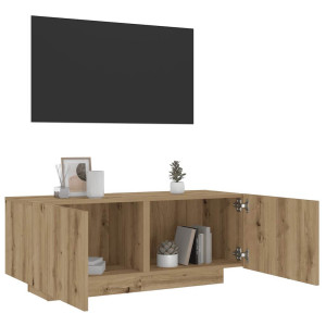 vidaXL Tv-meubel 100x35x40 cm bewerkt hout artisanaal eikenkleurig