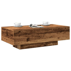 vidaXL Salontafel 100x49,5x31 cm bewerkt hout oud houtkleurig