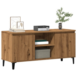 vidaXL Tv-meubel 102x35x50 cm bewerkt hout artisanaal eikenkleur