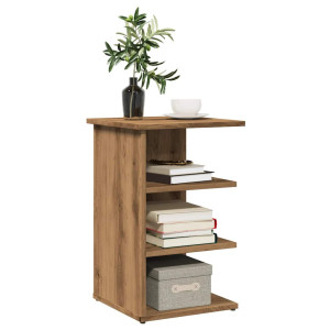 vidaXL Dressoir 35x35x55 cm bewerkt hout artisanaal eikenkleur