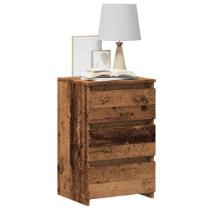 vidaXL Nachtkastje 40x35x62,5 cm bewerkt hout oud houtkleurig