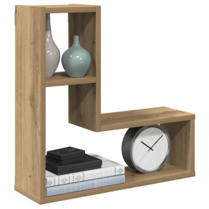 vidaXL Wandschappen kubus 2 st 50x15x50 cm hout artisanaal eiken