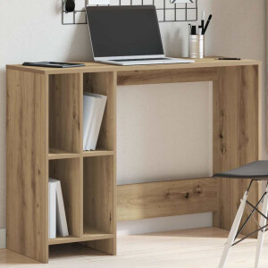vidaXL Bureau 102,5x35x75 cm bewerkt hout artisanaal eikenkleur