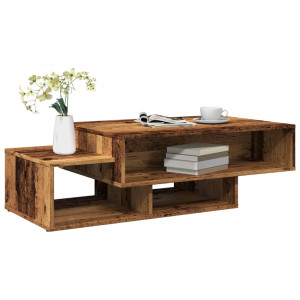 vidaXL Salontafel 105x55x32 cm bewerkt hout oud houtkleurig