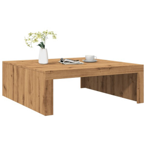 vidaXL Salontafel 100x100x35 cm bewerkt hout artisanaal eikenkleurig